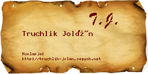 Truchlik Jolán névjegykártya