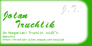 jolan truchlik business card